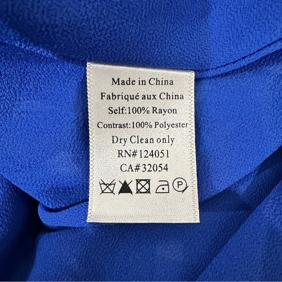 Anthropologie The Odell’s Marjorie Midi Geometric Blue Dress - Picture 8 of 8